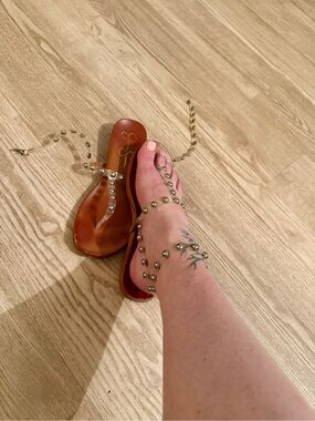 Studded wrap sandal
